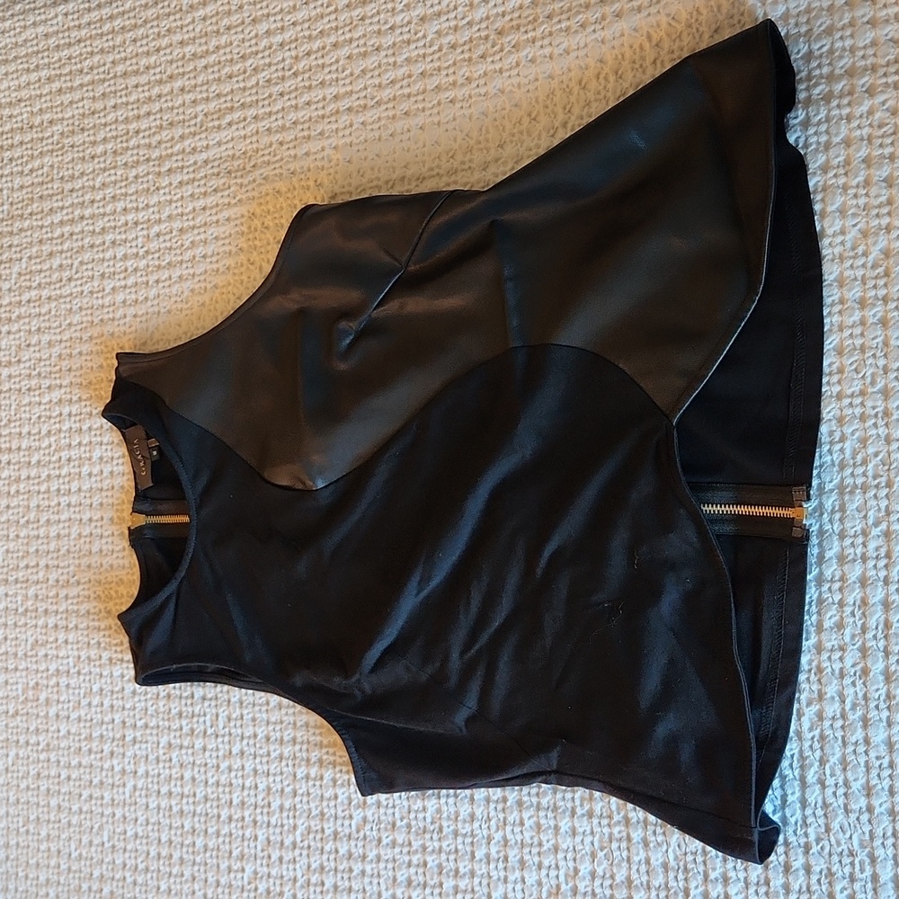 Gracia faux leather top